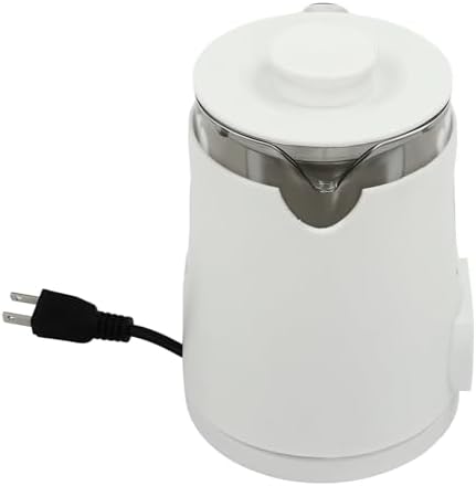 Electric Tea Kettle, 27OZ Portable Temperature Control Electric Kettle with 6 Different Functions, 600W 110V Water Boiler & Heater w/Stainless Steel Tea Steamer Mesh and 360° Rotating Base (White) - Image 6