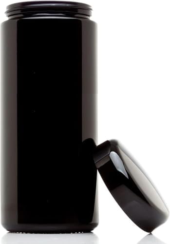 Infinity Jars 1 L Airtight Smell Proof Coffee Canister Set, 6 Pack, Black - Image 3