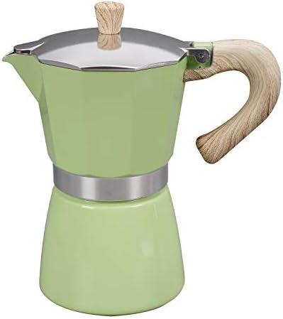 Gnali & Zani VEZ006/IND/GREEN Venezia - Coffee Maker Green, 6 Tassen Espresso, Aluminium by Gnali+%26+Zani