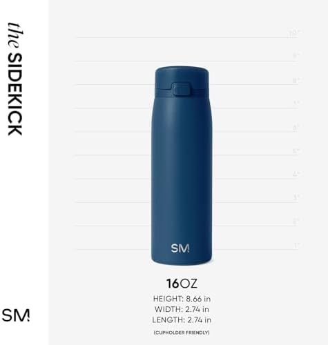 Simple Modern Ceramic Lined Insulated Coffee Tumbler | 16oz, Blue - Image 6