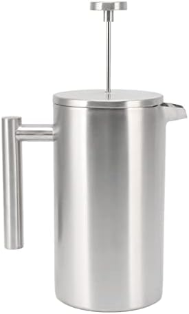 Portable Heatable French Press Coffee Maker, Dishwasher Safe, Double Wall Insulated, Proof Stainless Steel, 1L Capacity with for Delicious Hot Coffee and Loose Tea - Image 3
