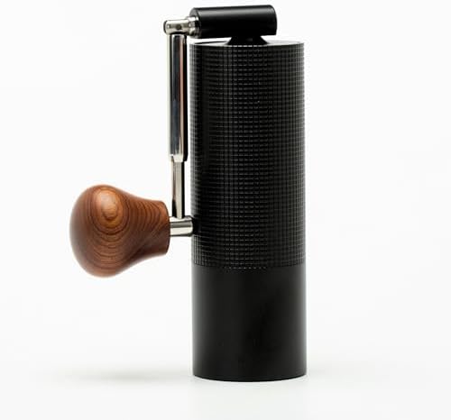 Manual Coffee Grinder – Foldable Stainless Steel Handle with Wooden Knob, 38mm Conical Burr, Adjustable Grind for Espresso to French Press, Portable Hand Grinder for Home & Travel by Unknown