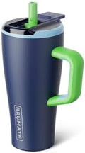 BrüMate Era Flip 20oz Kids Tumbler with Covered Flip Down Straw | 100% Leakproof Insulated Kids Cup | Made of Stainless Steel | Cup Holder Friendly | 20oz (Neutron) by Br%C3%BCMate