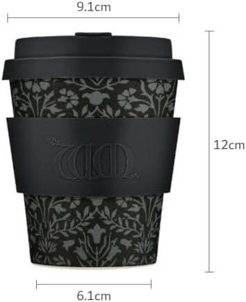 Ecoffee Cup 12oz (350ml) William Morris Reusable Coffee Cup – PLA Plant-Based Travel Mug with Silicone Lid, Melamine Free & Dishwasher Safe – Walthamstow - Image 7