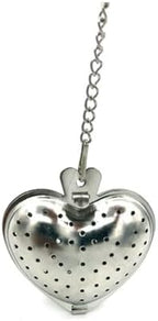 Heart Shaped Tea Infuser, Stainless Steel Loose Leaf Tea Strainer with Chain, Fine Mesh Filter for Herbal & Fruit Tea, 6.1 Inch(Silver) - Image 4