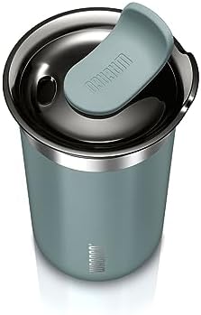 WACACO Octaroma Lungo Vacuum Insulated Coffee Mug, Double-wall Stainless Steel Travel Tumbler With Drinking Lid, 10 fl oz(300ml), Cadet Blue - Image 3