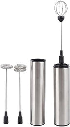 SUNGOOYUE Handheld Milk Frother, ABS Rechargeable Electric Whisk with 3 Replacement Heads, 800mAh USB Milk Foamer for Coffee Latte Matcha Eggs in Home Kitchen - Image 3