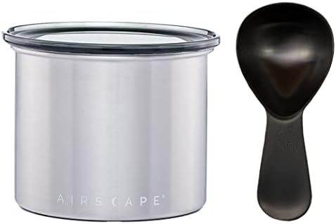 Airscape Stainless Steel Coffee Canister & Scoop Bundle | Dry Goods Storage by PlanetaryDesign