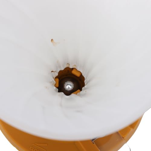 Tnfeeon Ceramic Coffee Dripper, Pour Over Coffee Makers Pour Over Dripper with Immersion Style Filtering System for Manual Brew Maker Home Office Use Ceramic Heat Proof Portable Immersion (Yellow) - Image 6