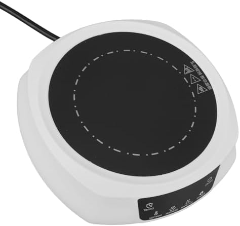 Portable Electric Hot Plate, 800W Ceramic Stove, 5 Inch (White) - Image 2