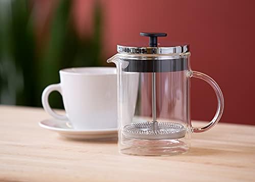 Service Ideas Double Wall Coffee French Press, 13.5oz, Glass - Image 2
