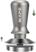 IKAPE 45mm Espresso Tamper, Premium Barista Coffee Tamper with Calibrated Spring Loaded, 100% Flat Stainless Steel Base Tamper for Espresso Machine by IKAPE