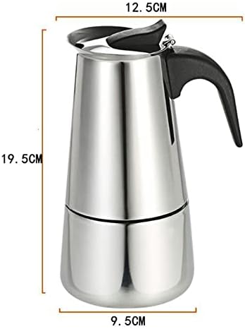 YIYIBYUS Classic Stovetop Espresso Maker - 300ml Espresso Coffee Maker Stainless Steel Moka Coffee Pot W/Electric Stove for Great Flavored Strong Espresso, Classic Italian Style Espresso Cup Moka Pot - Image 4