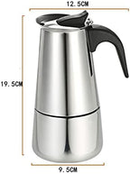 YIYIBYUS Classic Stovetop Espresso Maker - 300ml Espresso Coffee Maker Stainless Steel Moka Coffee Pot W/Electric Stove for Great Flavored Strong Espresso, Classic Italian Style Espresso Cup Moka Pot - Image 4
