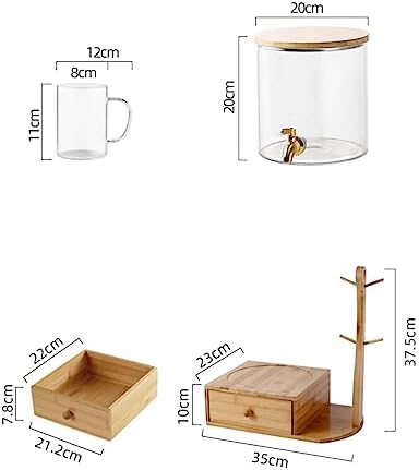Water Pitcher Glass Fruit Juice Beverage Pot Set Cold Kettle Household Cold Water jug ​​Cup with Faucet Large Capacity high Temperature Resistance Water Jug - Image 2
