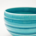 Kyoto Kiyomizu-yaki Earthenware Matcha Bowl - Rokuro Suji – 20.2 fl oz Charming Form, Lead-Free, Gift Box Included - Ideal for Tea and Café au Lait Made in Japan (Turquoise Blue) - Image 3
