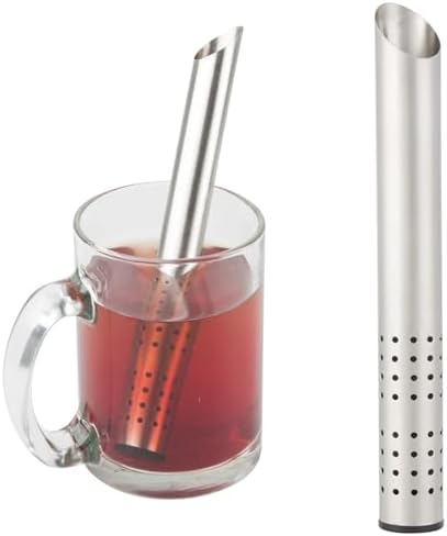 Set of 4 Tea Strainers Tea Infuser Tea Infuser for Loose Tea Made of Micro-Perforated Stainless Steel 17 cm Length Tea Brewer Also Available for Coffee Spices Rose Detox - Image 6