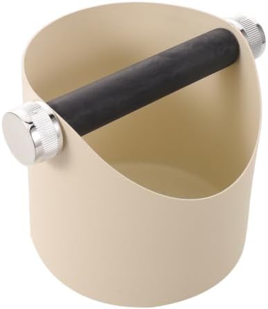 Stainless Steel round Espresso Coffee Knock Box with Removable Bar by OSALADI