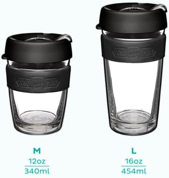KeepCup Longplay Reusable Coffee Cup, 16 oz Tempered Glass Travel Mug with Removable Tritan Sleeve and Splashproof Lid, Dishwasher Safe, Milk - Image 4
