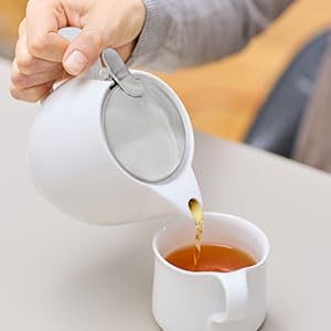 Zero Japan Bee House Round Teapot For One, 15 Oz - Ceramic Tea Pot with Stainless Steel Lid and Infuser, Diswasher and Microwave Safe Tea Pots (Hydrangea Blue) - Image 5