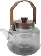 Jeffergarden 1000ml Glass Teapot with Removable Infuser, High Borosilicate Tea Kettle with Walnut Handle and 304 Stainless Steel Lid, for Electric Ceramic Stove Home Tea House Office - Image 2