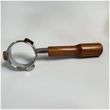 54mm 3-ear Naked Portafilter With BasketStainless Steel Bottomless Coffee Handle(C1 red wood,Only handle) - Image 2
