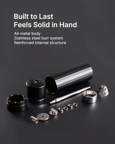 All-Metal Pepper Grinder, Manual Pepper Mill, Stainless Steel Burr - Image 6