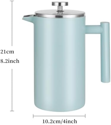 French Press Coffee Maker Double Wall Insulated French Coffee Press Stainless Steel With 3-Level Filter System, Brewed Coffee Pot For Camping(/Pink,1000ml) - Image 6