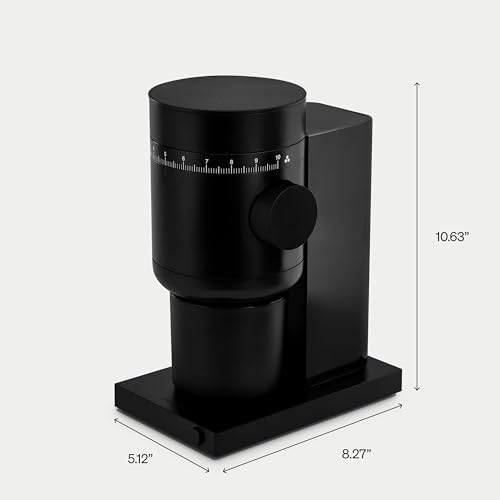 Fellow Opus 2 Conical Burr Grinder – Electric Coffee Grinder for Home Use, 48 mm Burrs, Stepless Grind Adjustment, Espresso to Cold Brew Range, Anti-Static, Auto Stop, Black - Image 4