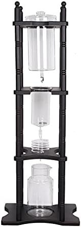 DNYSYSJ Iced Drip Coffee Maker,Cold Brew Drip Tower Iced Coffee Maker Glass Wooden Stand 2500ml 11.02x9.65x45.28inch Brown (Brown 2500ml) - Image 6