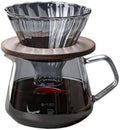 Pour Over Coffee Maker Set, High Borosilicate Glass Coffee Carafe With Filter Cup, Hand Drip Coffee Brewing Pot Server For Home Office Use(Gray,Small) by Unknown