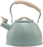 3.2 Quart Whistling Tea Kettle for Stove Top Stainless Steel Tea Pots With Wood Pattern Anti-slip Handle, Green… by TEDSWAIT