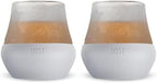 Host Tasting Glass FREEZE, Whiskey Tasting Glasses with Active Cooling Gel, Whiskey Lover Gifts, Gray 6.7oz Set of 2 by HOST