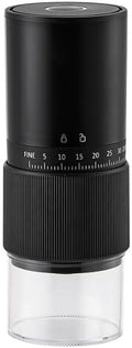 Portable Electric Coffee Grinder – 35 levels of thickness adjustment, ceramic core press, travel, camping, home and office use, USB rechargeable 1600MHz large capacity battery (Black) by Unknown
