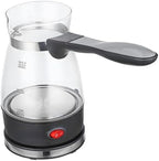 Coffee Pot Turkish Coffee Pot Electric Long Handle Coffee Warmer Glass Pot with Detachable Handle Suitable for Home Office Travel Outdoor Boiling, 110V - Image 4