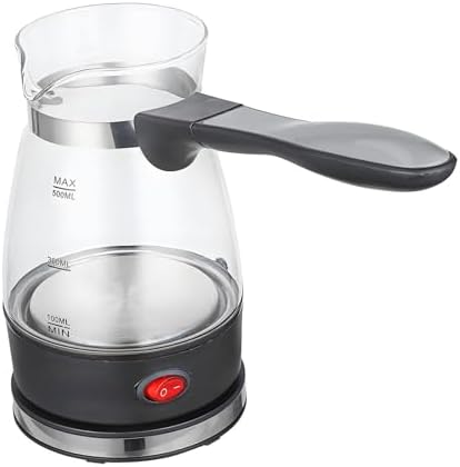 Coffee Pot Turkish Coffee Pot Electric Long Handle Coffee Warmer Glass Pot with Detachable Handle Suitable for Home Office Travel Outdoor Boiling, 110V - Image 4