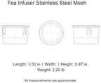 Stainless Steel Tea Infuser for Loose Leaf - Fine Mesh Strainer Fits Mugs & Cups (1.5-1.77 Inch Diameter) - Image 7