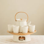 CHENP.HMC Porcelain Tea Sets Tea Warmer Set (Pure White) by CHENPH