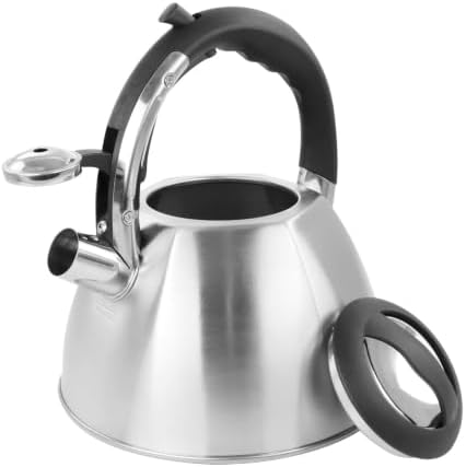 Mr. Coffee Stainless Steel Whistling Tea Kettle, 3 Qt, Silver - Image 3