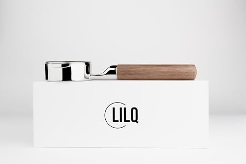 LILQ 58mm Bottomless Naked 2 Ears Lay Flat Portafilter Compatible with Profitec GO and E61 Grouphead Machines– Includes 18–20g Basket - (Walnut, 58mm For E61) - Image 5