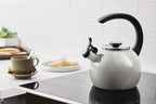 Circulon Enamel on Steel Whistling Induction Teakettle, Tea Kettle for Stovetop with Flip-Up Spout, 2-Quart, Gray - Image 7