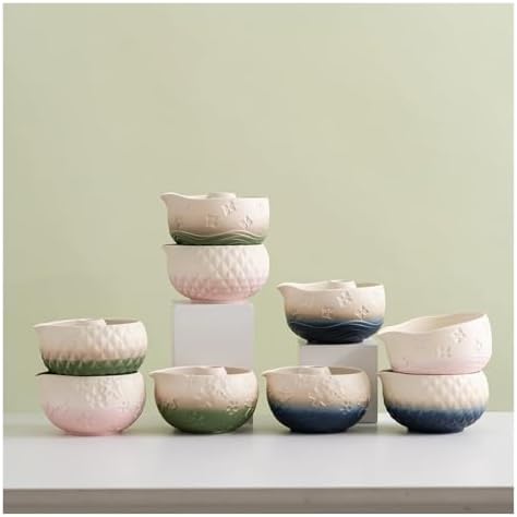 8pcs Matcha Tea Set Kiln-Changed Ceramic Bowl With Spout Whisk Tea-Making Tool(005) - Image 4