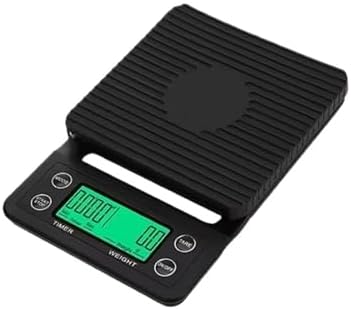 1pc Kitchen Tools Coffee Scale with Timer Digital Multifunction Weighing Scale 3kg/0.1g Pour Over Drip Espresso Scale Display(Black 5kg 0.1g) by Unknown