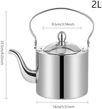 Stainless Steel Tea Kettle with Fine Filter Long Spout Boiler - Image 7