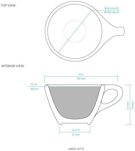 notNeutral Lino Porcelain Cup & Saucer Large Latte 12 oz (12 oz, 1) - Image 4