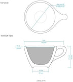 notNeutral Lino Porcelain Cup & Saucer Large Latte 12 oz (12 oz, 1) - Image 4