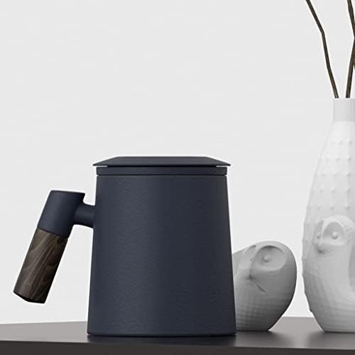 Ceramic Tea Cup Strainer Tea Ball Strainers Anti Rust Separation Net Loose Tea Fine Mesh Tea Strainer for Office Home (Blue) - Image 2
