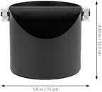 Espresso Knock Box with Large Capacity Steel Silicone Black - Image 2