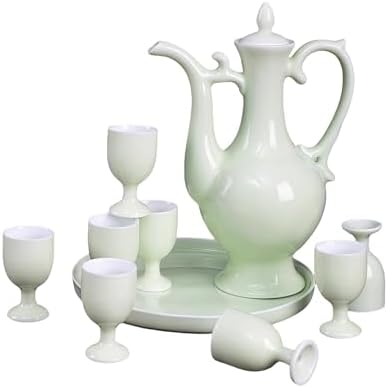 10 Pcs Porcelain Wine Cup,Baijiu Glass,Chinese Liquor Cup,Ceramic Wine Set by ARTPARK