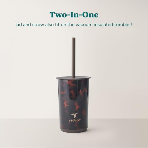 REDUCE Aspen - 20oz Vacuum Insulated Glass Tumbler - Extra Wide Straw & Lid - Image 4